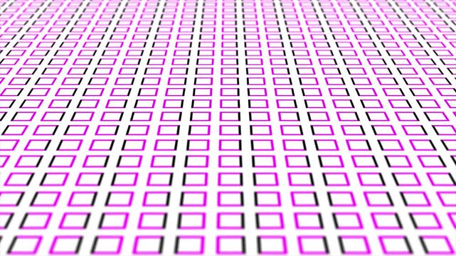 Pink color 3d multiple rotating square shapes seamless design loop able geometrical background
