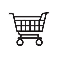 Shopping cart icon isolated on white background