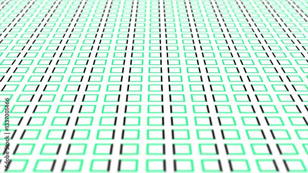 Aufkleber turquoise color 3d multiple rotating square shapes seamless design loop able geometrical background
