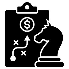 Financial Strategy Glyph Icon