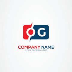 OG or GO Creative Modern Letters Logo Design Element