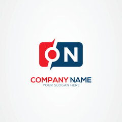 ON or NO Creative Modern Letters Logo Design Element