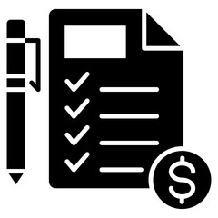 Assessment Glyph Icon