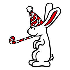 Bunny Birthday Years Old Gift Toad Party Hat Fun Design Lover Art Vector Illustration Card T-Shirt Poster Sticker Graphic Print Decorative Drawing Isolated Logo Decoration Symbol Creative Cool Style
