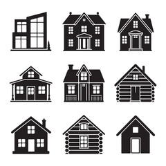 house icons set