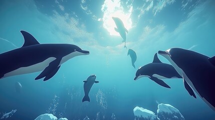Underwater Dolphin Symphony: A Captivating Dive into the Ocean's Depths