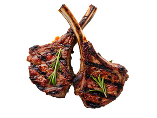 Grilled lamb chops with rosemary