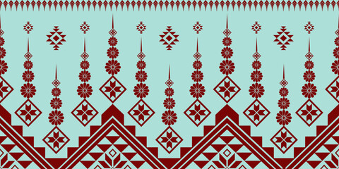 Digital textile design Beautiful ethnic style colorfull seamless floral hand made pattern ready for print