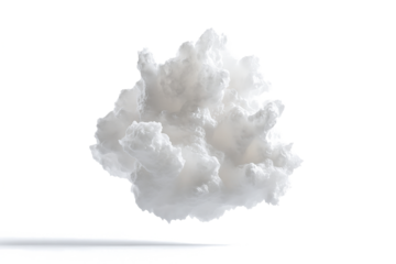 a cloud is floating in the air cutout image and isolated on transparent background 