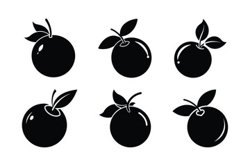 Huckleberry – Gaylussacia spp. silhouette vector illustration