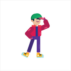 A simple illustration of a person looking to the side, possibly representing curiosity, observation, or exploration.