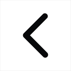 A V-shaped left arrow, offering a slightly different visual style.