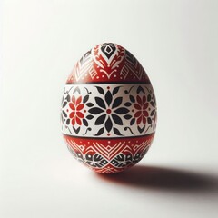 Detailed Red and Black Egg