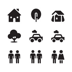 real estate icon set