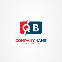 QB or BQ Creative Modern Letters Logo Design Element