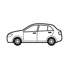 Professional Car Front View Design – Clean Line Art