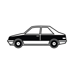 Simple Car Outline Drawing – High-Resolution Vector