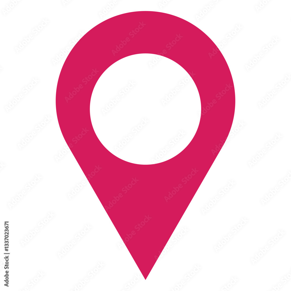 Fototapete location icon set map pointer pin sign symbol red black outline destination icon place address navig