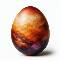 Fototapeta premium Earthy-Toned Easter Egg