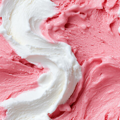 Seamless creamy vanilla ice cream texture with raspberry swirls and dark chocolate chunks