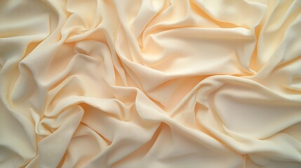 Obraz premium Cream fabric, draped, studio backdrop, creating texture, for textile design and backgrounds