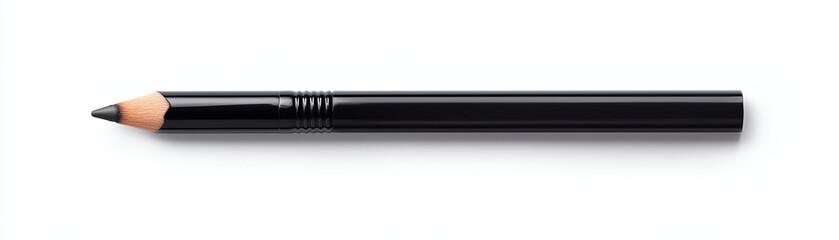 Black pencil on white background, perfect for creative projects and artistic use.