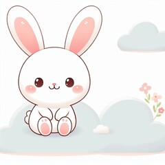 Obraz premium Dreamlike Bunny in a Magical Scene