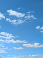 Beautiful Large White Clouds in a Calm Blue Sky