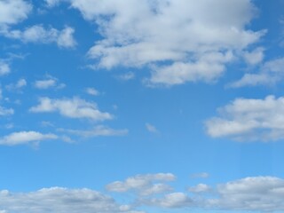 Beautiful Large White Clouds in a Calm Blue Sky