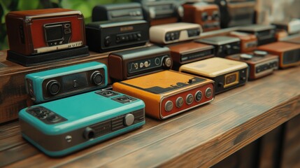 A marketplace where people barter futuristic gadgets for vintage items