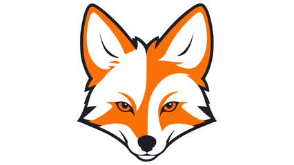 Obraz premium orange fox vector shape illustration