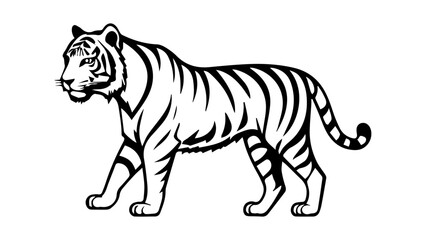 tiger silhouette vector illustration