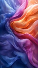 Obraz premium Abstract Colorful Draped Fabric Swirls and Waves