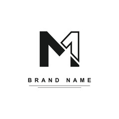 Abstract letter M monogram logo