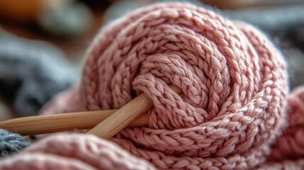 A Cozy Connection: Crafting a Hand-Knitted Pink Scarf