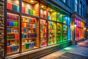 Enticing Bookstore Window Display: New Book Releases