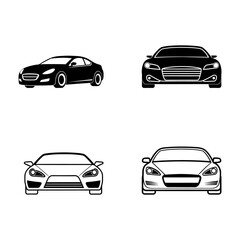 realistic modern car vector icon. sleek aerodynamic car illustration. high-quality auto design graphic.