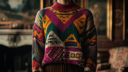 Fototapeta premium ユニークで個性的な冬のダサセーターコレクション 