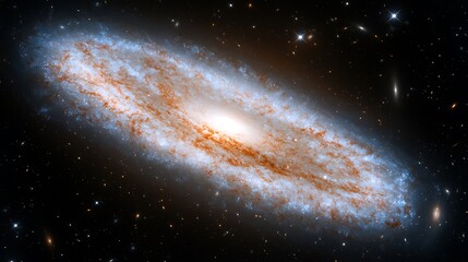 Fototapeta premium Galaxy swirling in space with stars, nebulas, and potential for scientific research