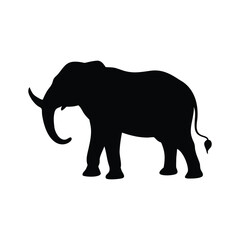Fototapeta premium Elephant Silhouette: Animal Vector Graphic - Wildlife Symbol