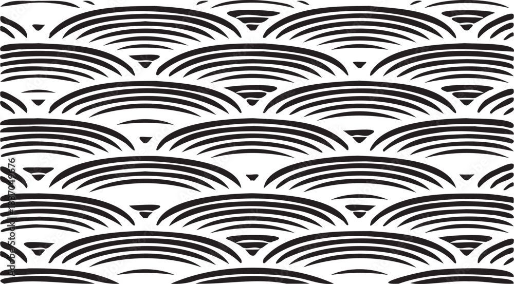 Poster black and white tileable pattern. grunge worn damask pattern design. distressed fabric texture. over