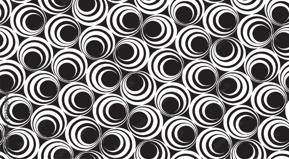 Poster black and white tileable pattern. grunge worn damask pattern design. distressed fabric texture. over
