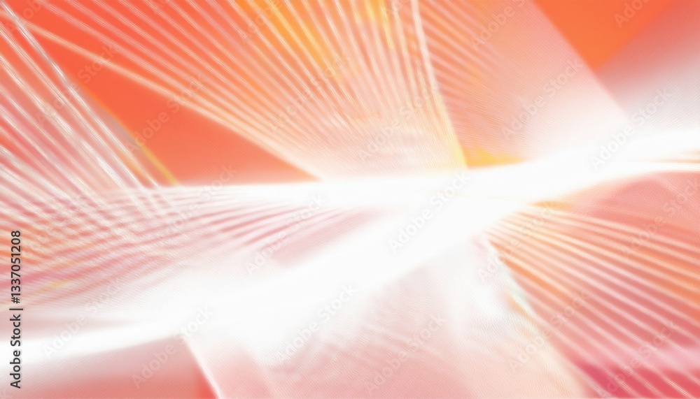 Aufkleber dynamic abstract digital wave with smooth orange, yellow, and white flowing lines on a light backgro