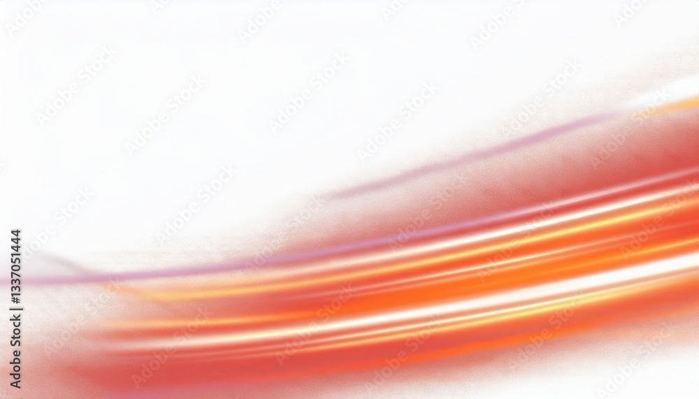 Aufkleber dynamic abstract digital wave with smooth orange, yellow, and white flowing lines on a light background for modern design