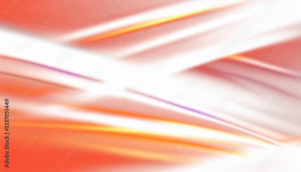 Aufkleber dynamic abstract digital wave with smooth orange, yellow, and white flowing lines on a light background for modern design