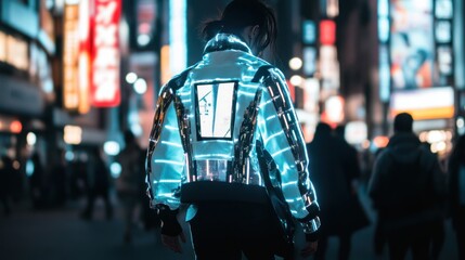 Neon Nights: A futuristic fashion statement in the heart of Tokyo's vibrant city