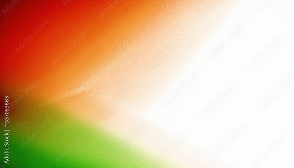 Poster soft gradient texture with warm red, orange, and green tones blending into a light beige background,