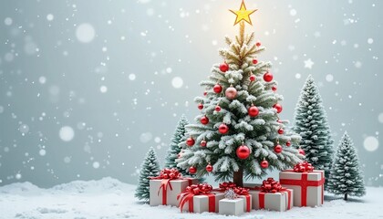 Obraz premium christmas tree with gifts
