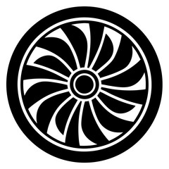 Bathroom ventilation fan icon in clean vector style. Ideal for construction, air circulation, and home appliance projects.