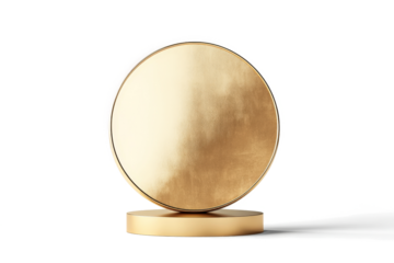 a gold egg on a white background cutout image and isolated on transparent background 